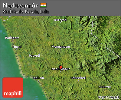 Satellite Map of Naduvannūr