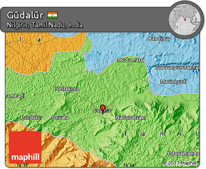 Political Map of Gūdalūr