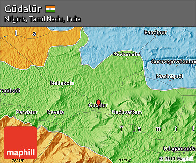Political Map of Gūdalūr
