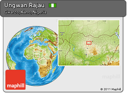 Physical Location Map of Ungwan Rajau