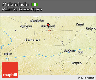 Physical Panoramic Map of Malumfashi