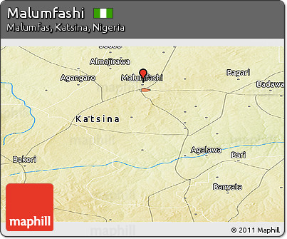 Physical Panoramic Map of Malumfashi
