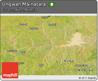 Satellite Panoramic Map of Ungwan Mainasara