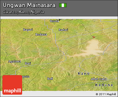 Satellite Panoramic Map of Ungwan Mainasara