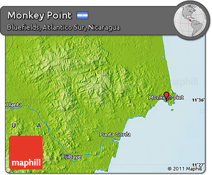 Physical Map of Monkey Point