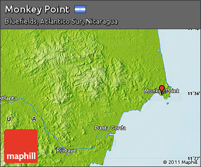 Physical Map of Monkey Point