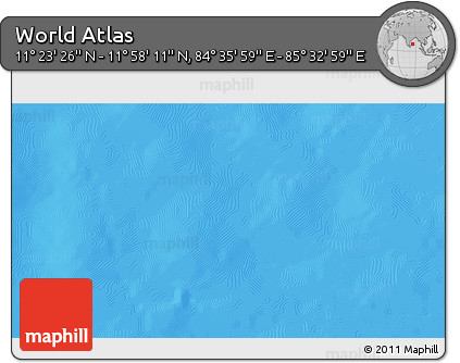 Physical 3D Map of the Area around 11° 40' 49" N, 85° 4' 29" E