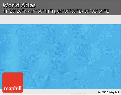 Physical 3D Map of the Area around 11° 40' 49" N, 85° 4' 29" E