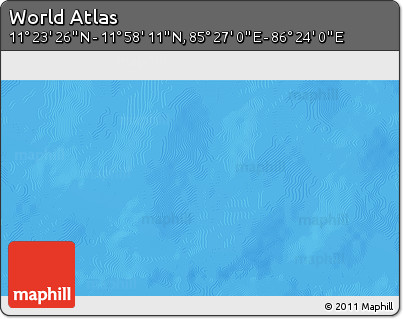 Physical 3D Map of the Area around 11° 40' 49" N, 85° 55' 30" E