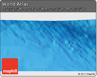 Political 3D Map of the Area around 11° 40' 49" N, 89° 10' 30" W