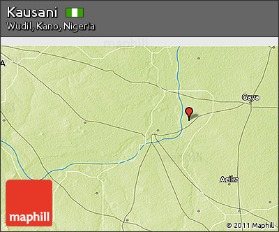 Physical 3D Map of Kausani