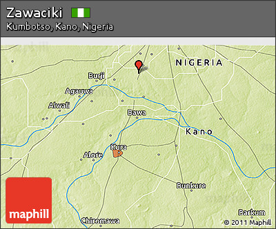 Physical 3D Map of Zawaciki