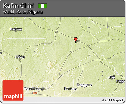 Physical 3D Map of Kafin Chiri