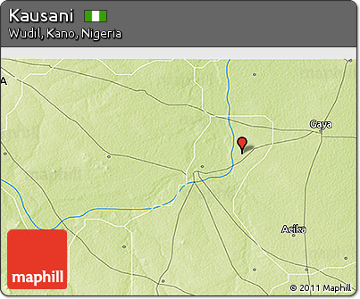 Physical 3D Map of Kausani