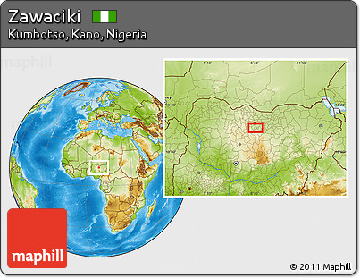 Physical Location Map of Zawaciki