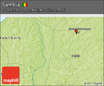 Physical 3D Map of Sambia