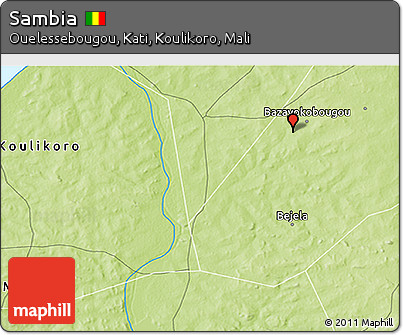 Physical 3D Map of Sambia