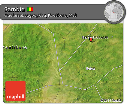 Satellite 3D Map of Sambia