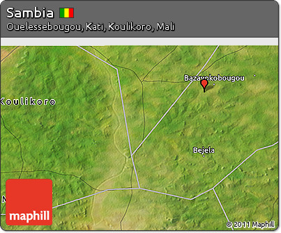Satellite 3D Map of Sambia