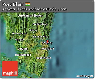 Satellite 3D Map of Port Blair