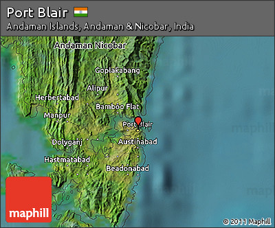 Satellite 3D Map of Port Blair