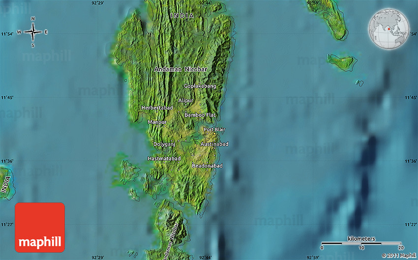 Satellite Map of Port Blair