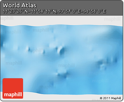 Physical 3D Map of the Area around 11° 40' 49" N, 94° 25' 30" E