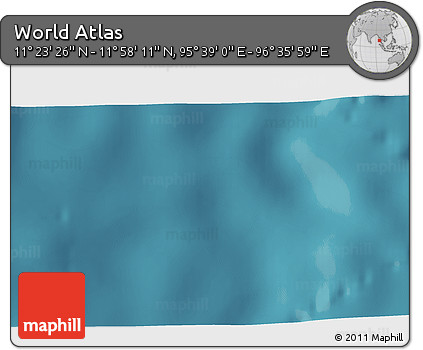 Satellite 3D Map of the Area around 11° 40' 49" N, 96° 7' 30" E