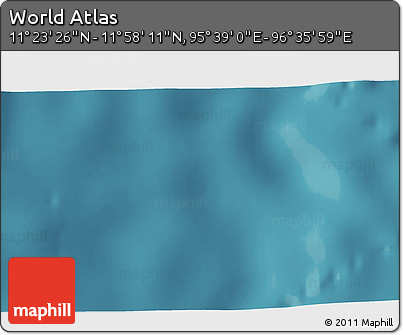 Satellite 3D Map of the Area around 11° 40' 49" N, 96° 7' 30" E