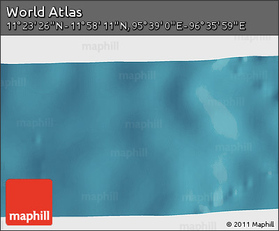 Satellite 3D Map of the Area around 11° 40' 49" N, 96° 7' 30" E