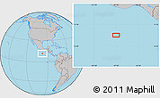 Gray Location Map of the area around 11° 40' 49" N, 97° 40' 30" W