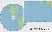 Savanna Style Location Map of the area around 11° 40' 49" N, 97° 40' 30" W