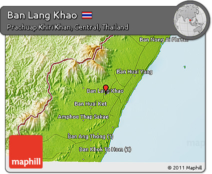 Physical 3D Map of Ban Lang Khao