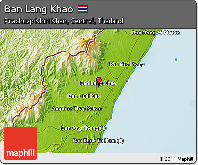 Physical 3D Map of Ban Lang Khao