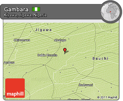Physical 3D Map of Gambara