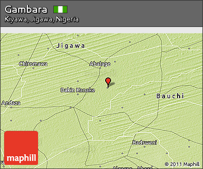 Physical 3D Map of Gambara