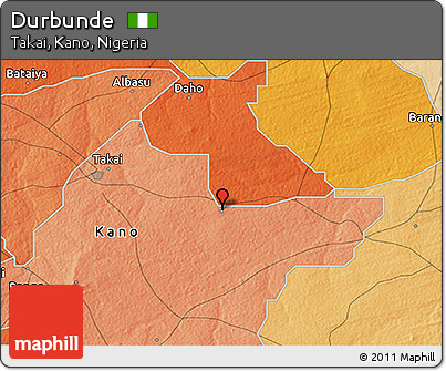 Political 3D Map of Durbunde