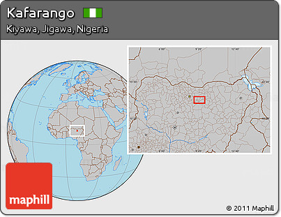 Gray Location Map of Kafarango