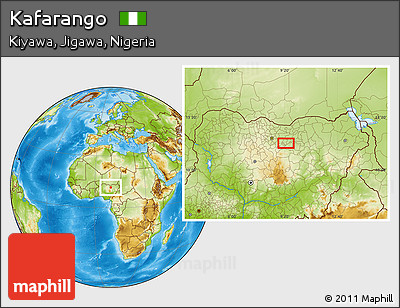 Physical Location Map of Kafarango