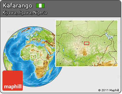 Physical Location Map of Kafarango