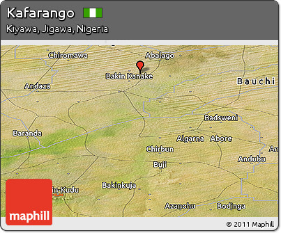 Satellite Panoramic Map of Kafarango