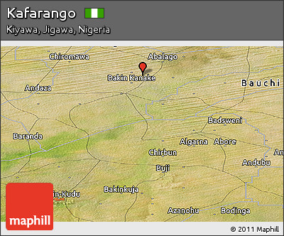 Satellite Panoramic Map of Kafarango