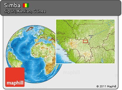 Physical Location Map of Simba