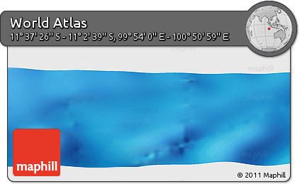 Physical Panoramic Map of the Area around 11° 20' 3" S, 100° 22' 30" E