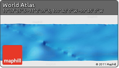 Shaded Relief Panoramic Map of the Area around 11° 20' 3" S, 100° 13' 29" W