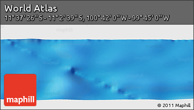 Shaded Relief Panoramic Map of the Area around 11° 20' 3" S, 100° 13' 29" W