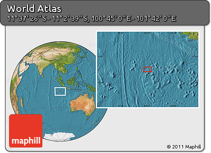 Satellite Location Map of the Area around 11° 20' 3" S, 101° 13' 29" E