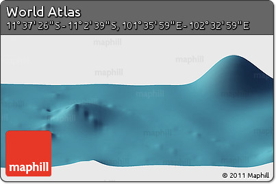 Satellite Panoramic Map of the Area around 11° 20' 3" S, 102° 4' 29" E