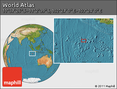 Satellite Location Map of the Area around 11° 20' 3" S, 102° 55' 30" E