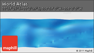 Physical Panoramic Map of the Area around 11° 20' 3" S, 104° 28' 29" W